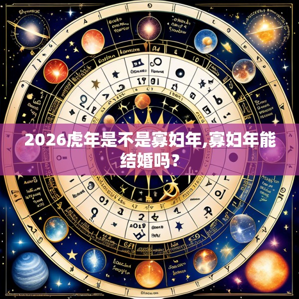 2026虎年是不是寡妇年,寡妇年能结婚吗？