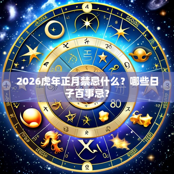 2026虎年正月禁忌什么？哪些日子百事忌？