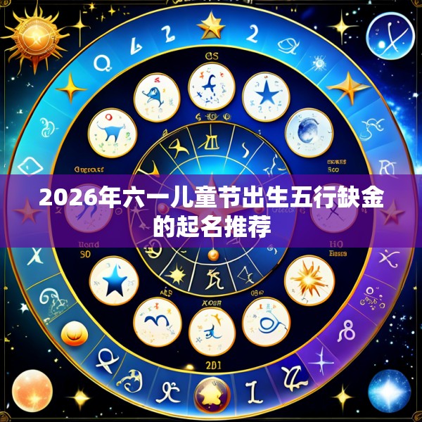 2026年六一儿童节出生五行缺金的起名推荐