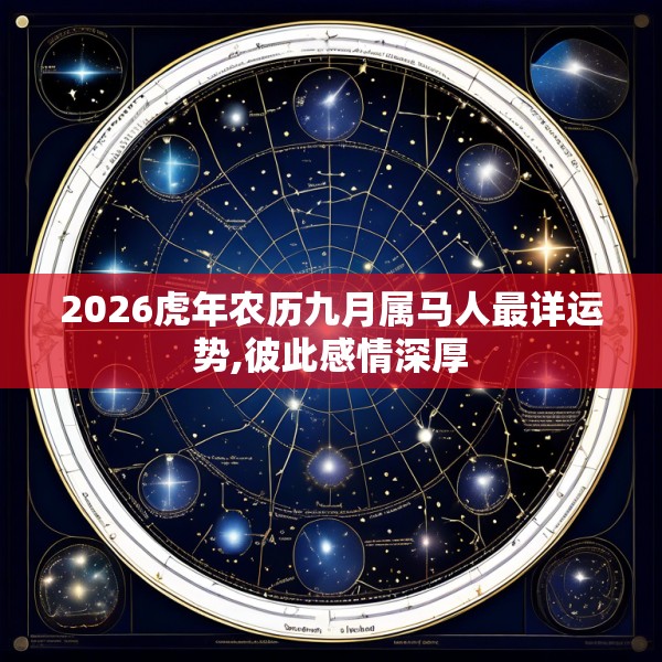 2026虎年农历九月属马人最详运势,彼此感情深厚