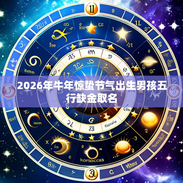 2026年牛年惊蛰节气出生男孩五行缺金取名