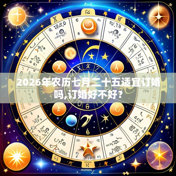 2026年农历七月二十五适宜订婚吗,订婚好不好?