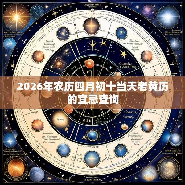2026年农历四月初十当天老黄历的宜忌查询