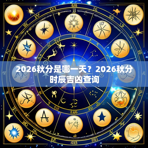 2026秋分是哪一天？2026秋分时辰吉凶查询