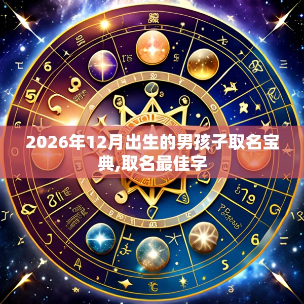 2026年12月出生的男孩子取名宝典,取名最佳字