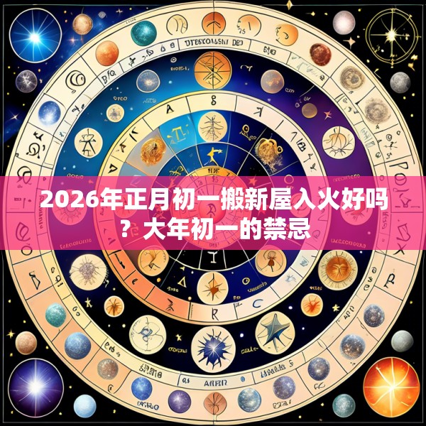 2026年正月初一搬新屋入火好吗？大年初一的禁忌