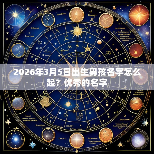 2026年3月5日出生男孩名字怎么起？优秀的名字