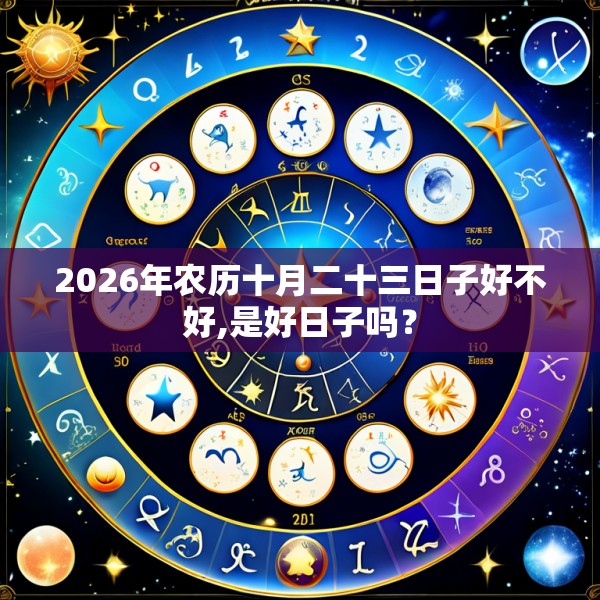 2026年农历十月二十三日子好不好,是好日子吗?