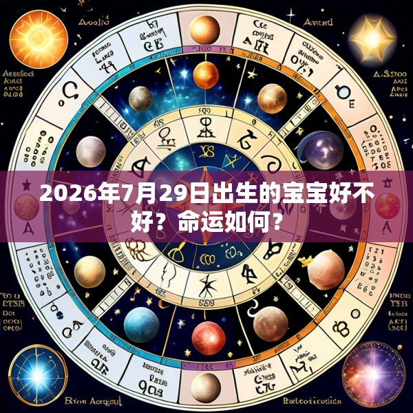 2026年7月29日出生的宝宝好不好？命运如何？
