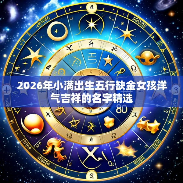 2026年小满出生五行缺金女孩洋气吉祥的名字精选