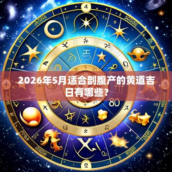 2026年5月适合剖腹产的黄道吉日有哪些?