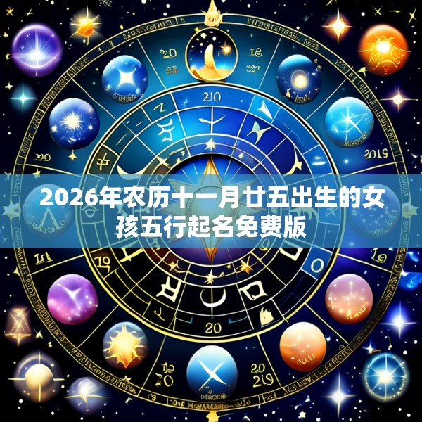 2026年农历十一月廿五出生的女孩五行起名免费版