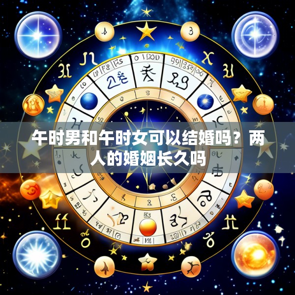 午时男和午时女可以结婚吗？两人的婚姻长久吗