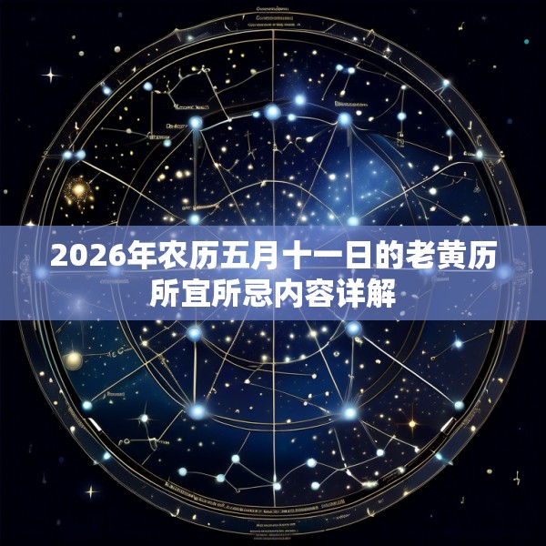 2026年农历五月十一日的老黄历所宜所忌内容详解