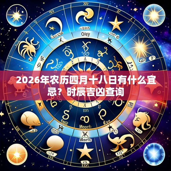 2026年农历四月十八日有什么宜忌?时辰吉凶查询