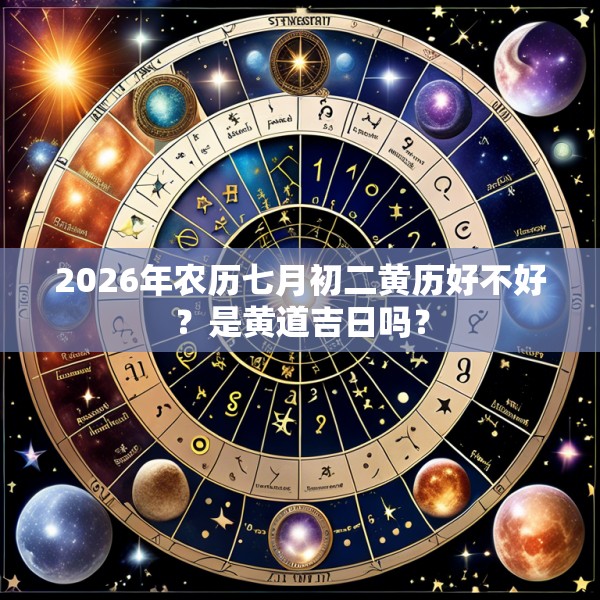 2026年农历七月初二黄历好不好？是黄道吉日吗？
