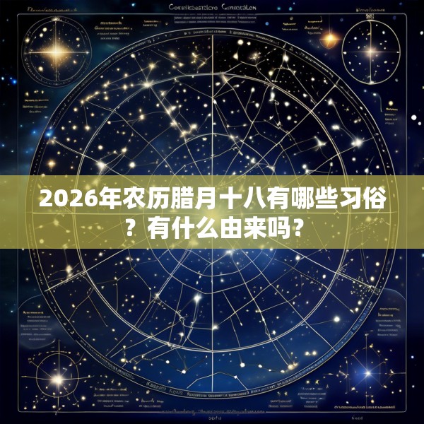 2026年农历腊月十八有哪些习俗？有什么由来吗？