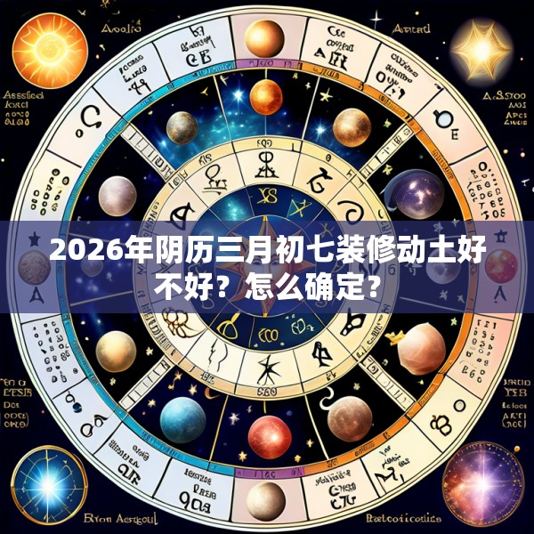 2026年阴历三月初七装修动土好不好？怎么确定？