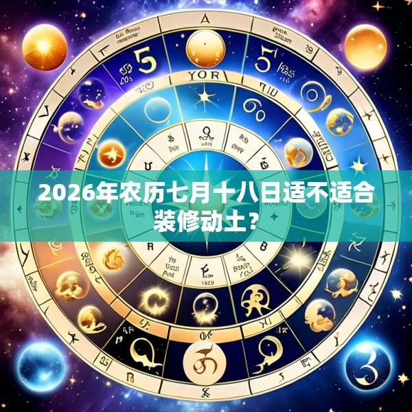 2026年农历七月十八日适不适合装修动土？