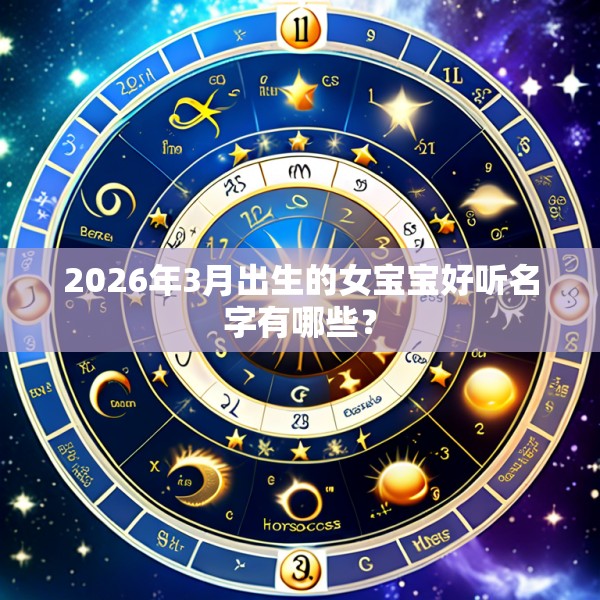 2026年3月出生的女宝宝好听名字有哪些?