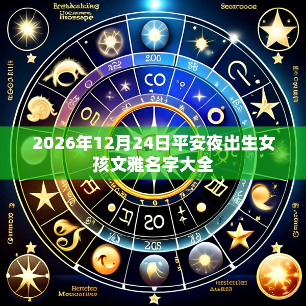 2026年12月24日平安夜出生女孩文雅名字大全