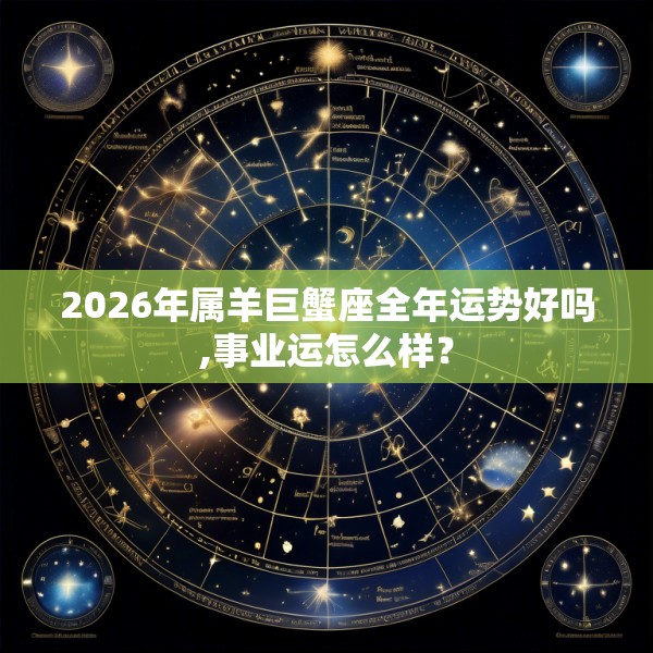 2026年属羊巨蟹座全年运势好吗,事业运怎么样?