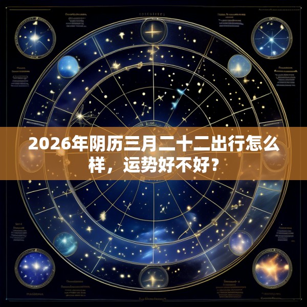 2026年阴历三月二十二出行怎么样,运势好不好?