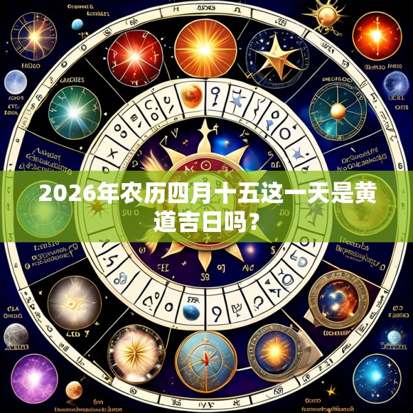 2026年农历四月十五这一天是黄道吉日吗?