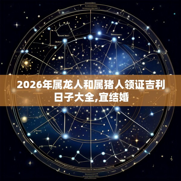 2026年属龙人和属猪人领证吉利日子大全,宜结婚