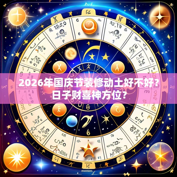 2026年国庆节装修动土好不好？日子财喜神方位？