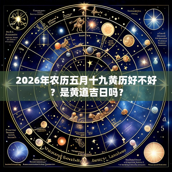 2026年农历五月十九黄历好不好?是黄道吉日吗?