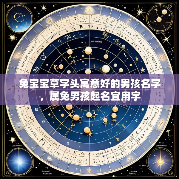 兔宝宝草字头寓意好的男孩名字，属兔男孩起名宜用字