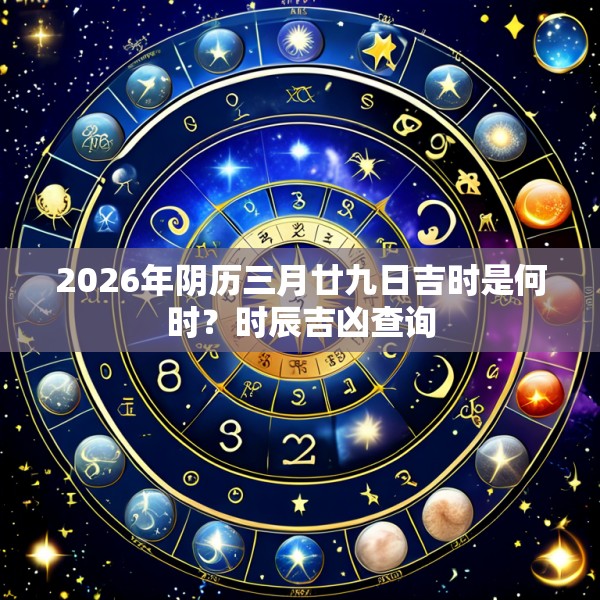 2026年阴历三月廿九日吉时是何时?时辰吉凶查询