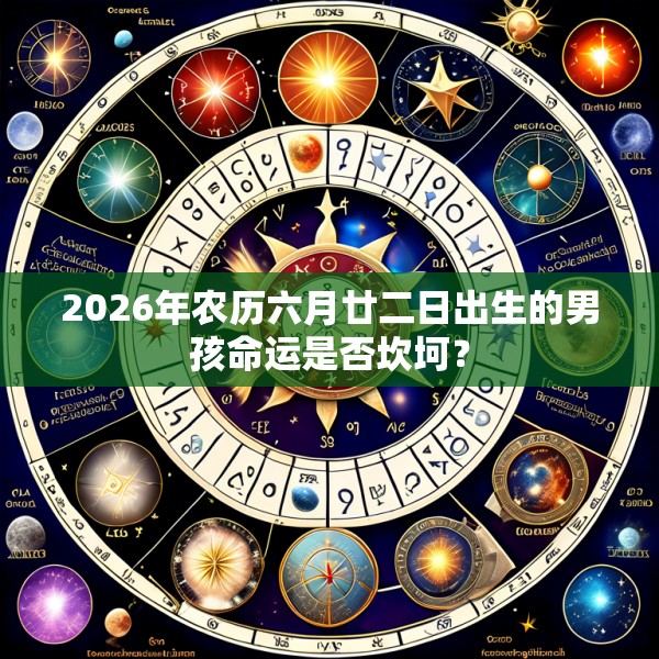 2026年农历六月廿二日出生的男孩命运是否坎坷？