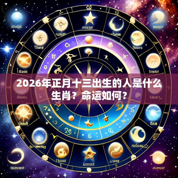 2026年正月十三出生的人是什么生肖？命运如何？