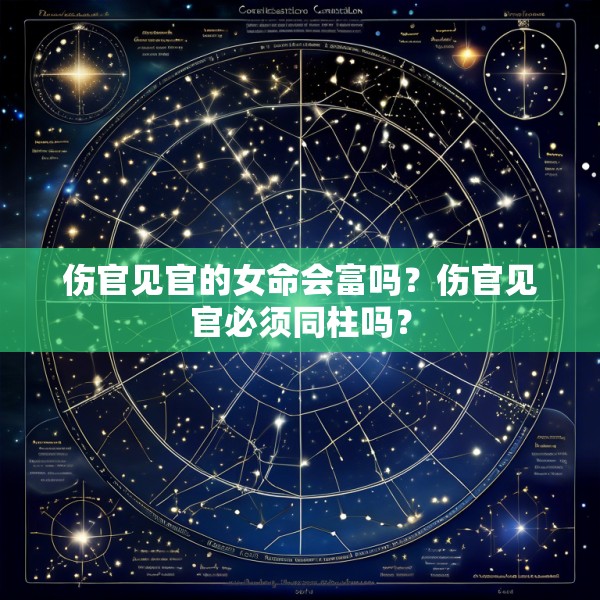 伤官见官的女命会富吗？伤官见官必须同柱吗？