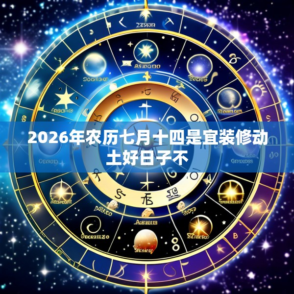 2026年农历七月十四是宜装修动土好日子不