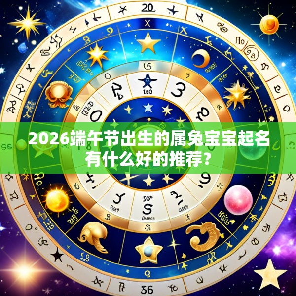 2026端午节出生的属兔宝宝起名有什么好的推荐？