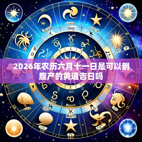 2026年农历六月十一日是可以剖腹产的黄道吉日吗