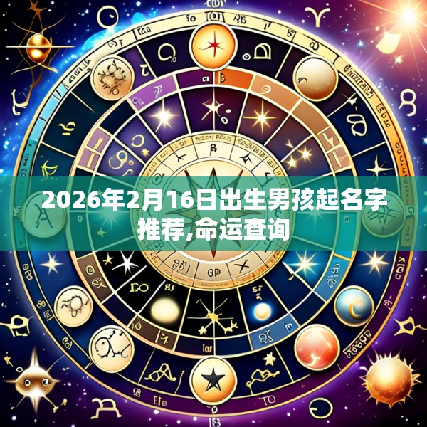 2026年2月16日出生男孩起名字推荐,命运查询
