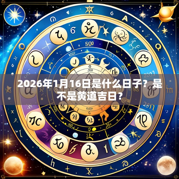 2026年1月16日是什么日子？是不是黄道吉日？