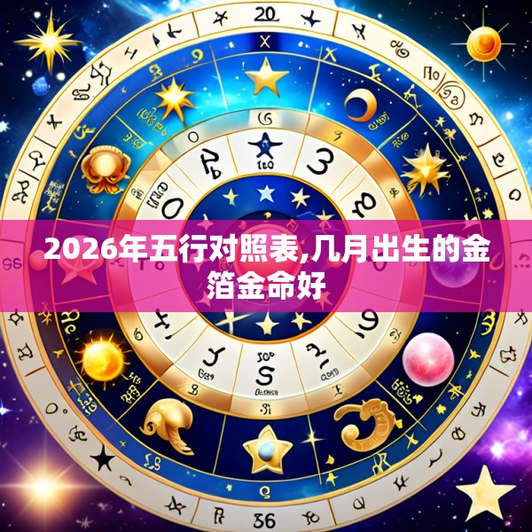 2026年五行对照表,几月出生的金箔金命好