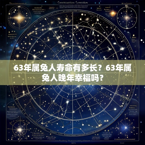 63年属兔人寿命有多长?63年属兔人晚年幸福吗?