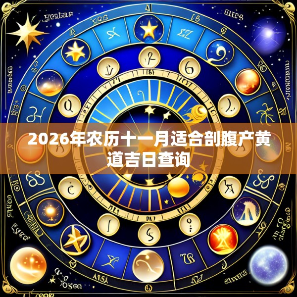 2026年农历十一月适合剖腹产黄道吉日查询