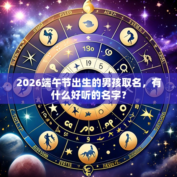 2026端午节出生的男孩取名,有什么好听的名字?