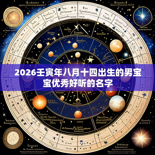 2026壬寅年八月十四出生的男宝宝优秀好听的名字