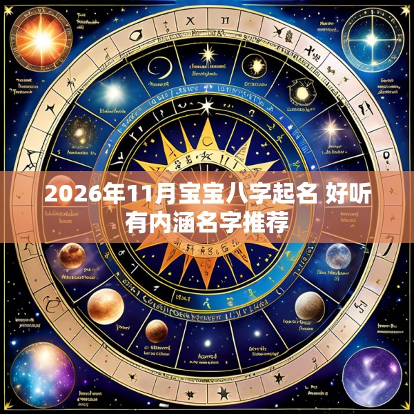 2026年11月宝宝八字起名 好听有内涵名字推荐