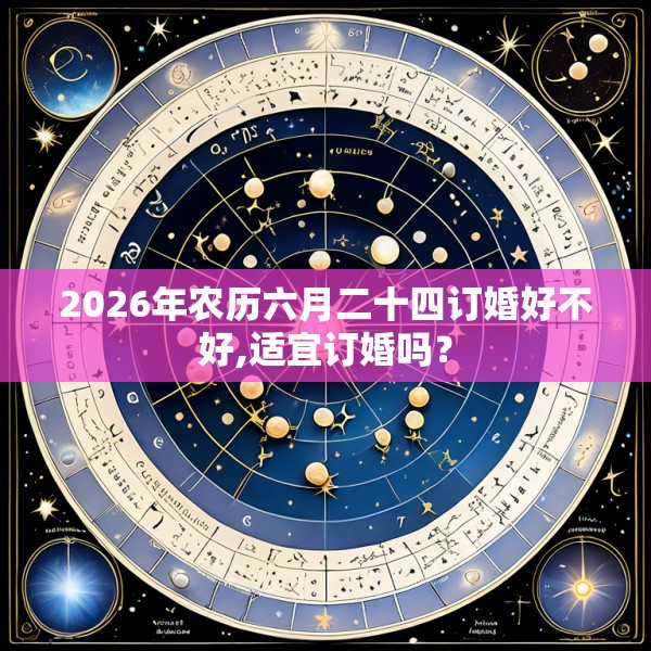 2026年农历六月二十四订婚好不好,适宜订婚吗？