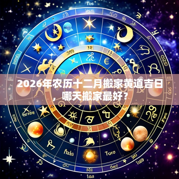 2026年农历十二月搬家黄道吉日,哪天搬家最好?