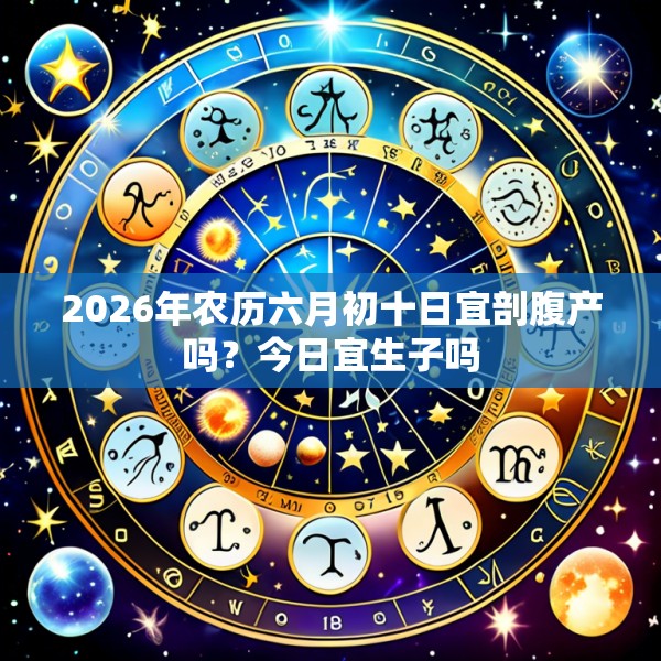 2026年农历六月初十日宜剖腹产吗？今日宜生子吗